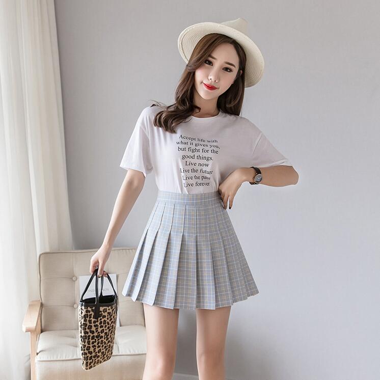 Ulzzang plaid pleated skirt KF81326