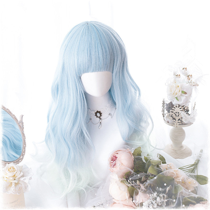 Harajuku Lolita Gradient Curly Wig With Bangs main image 0