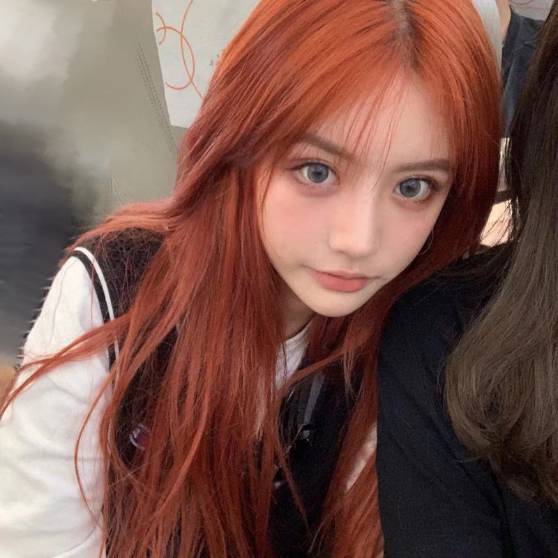 Review For Harajuku Orange Straight Wig YV43017
