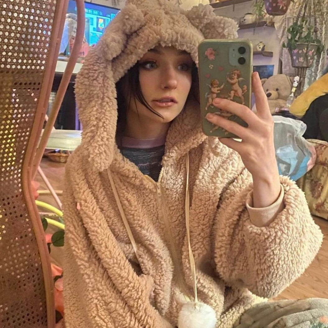 REVIEW FOR CUTE RABBIT EARS PLUSH COAT YV16073