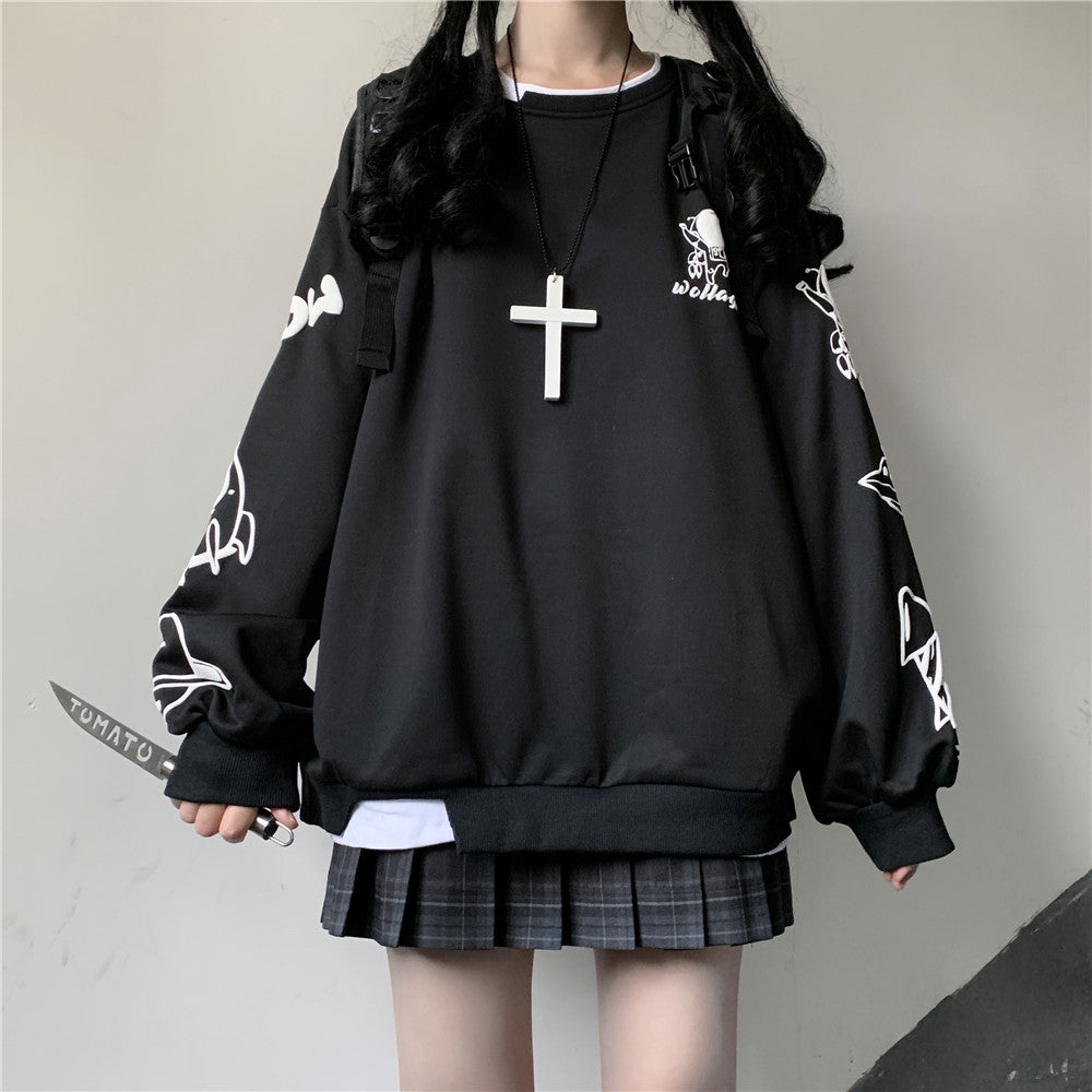 Review for Cute cartoon embroidered sweater YV40706