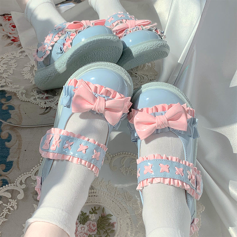 lolita bow platform shoes yv31054