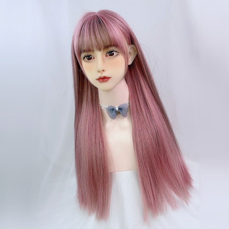 Black pink lolita wig yv42317