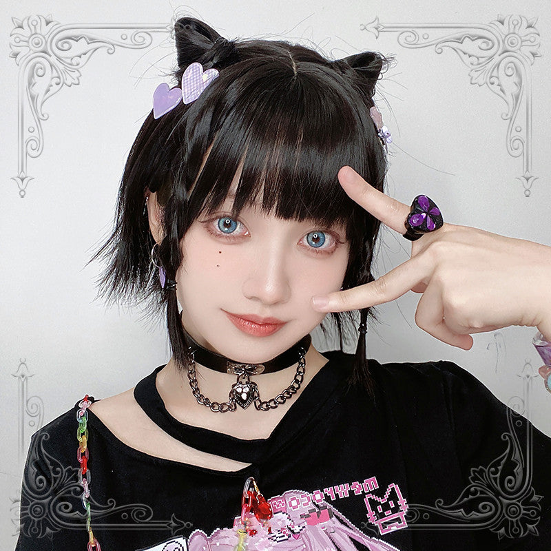 lolita blue jk straight wig yv30380