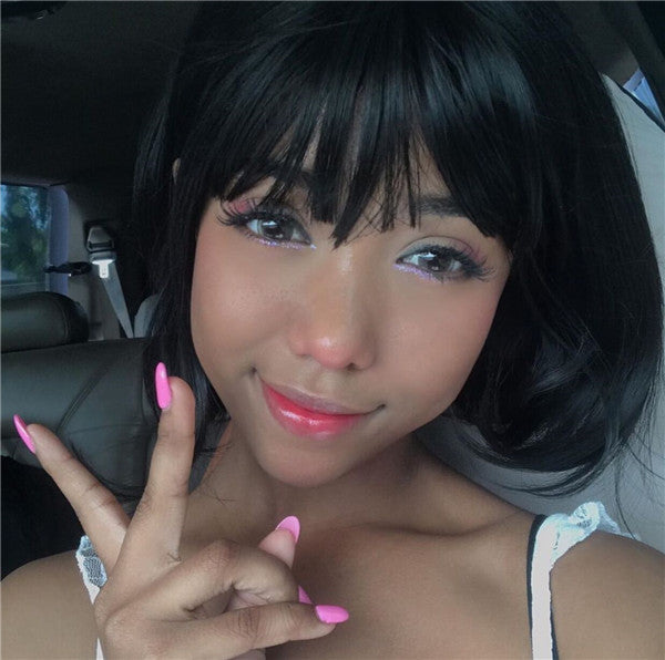 Review for Natural black air bangs wig YV40302 main image 0