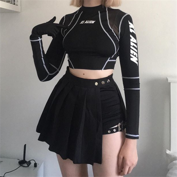 Review for Punk black leg ring skirt yv42237 main image 1
