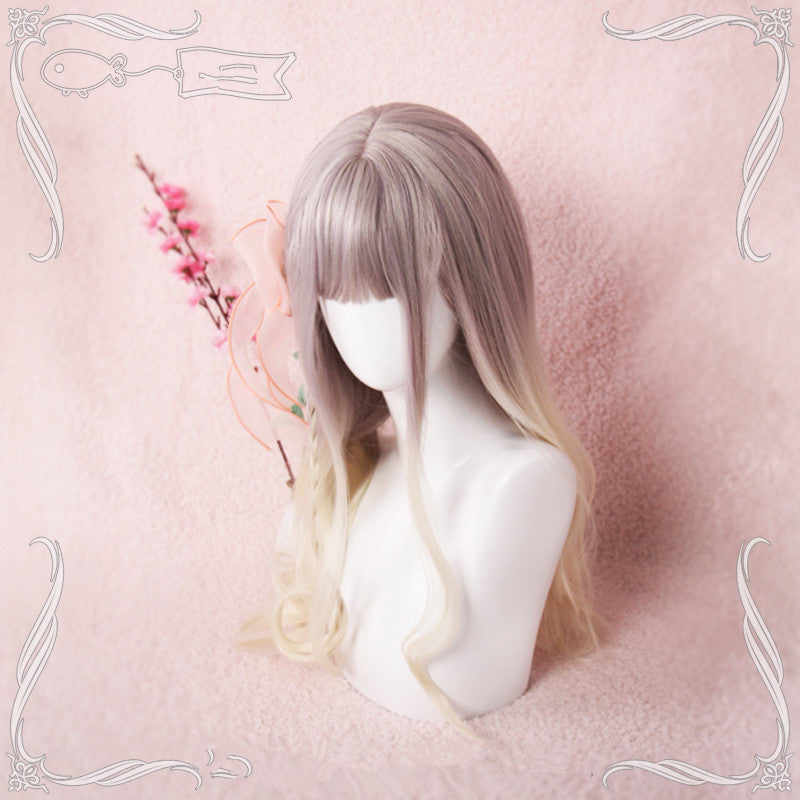 Gradient cute loli wave roll wig YV42000
