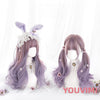 Purple Gradient Long Curly Wig YV476053