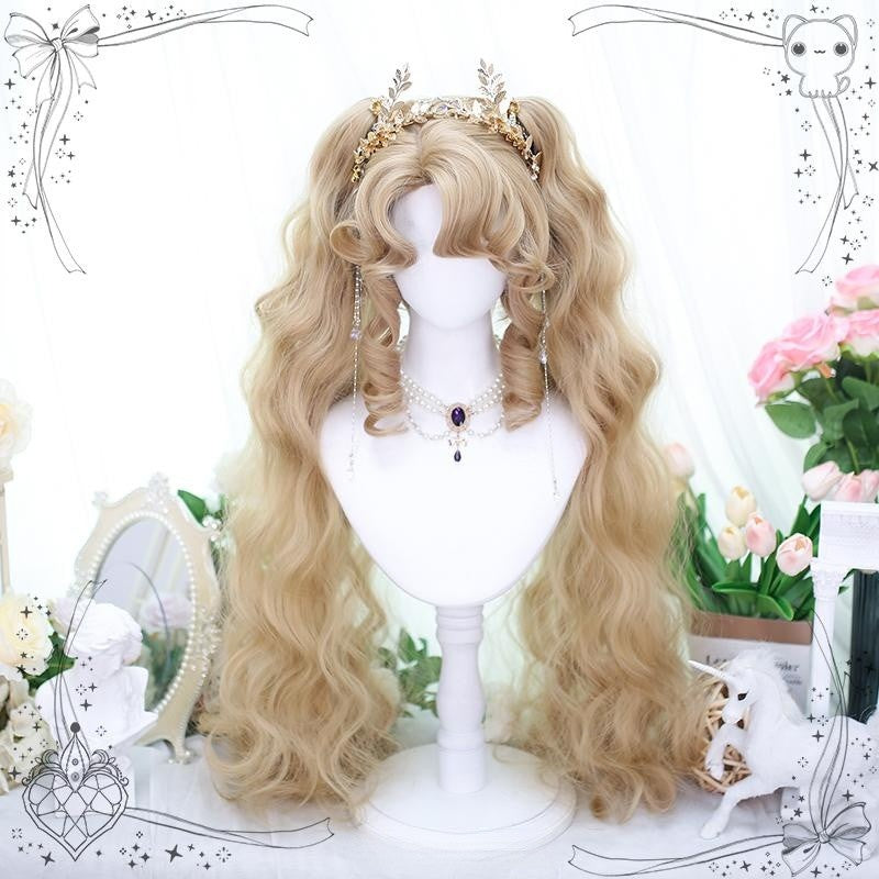 Oil Painting Style Double Ponytail Natural Wig YV476015
