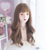 Gray Brown Long Curly Wig YV476044