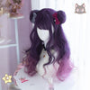 Luna Purple Gradient Long Curly Wig YV476062