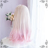 Gold Pink Gradient Medium Length Wig YV476042