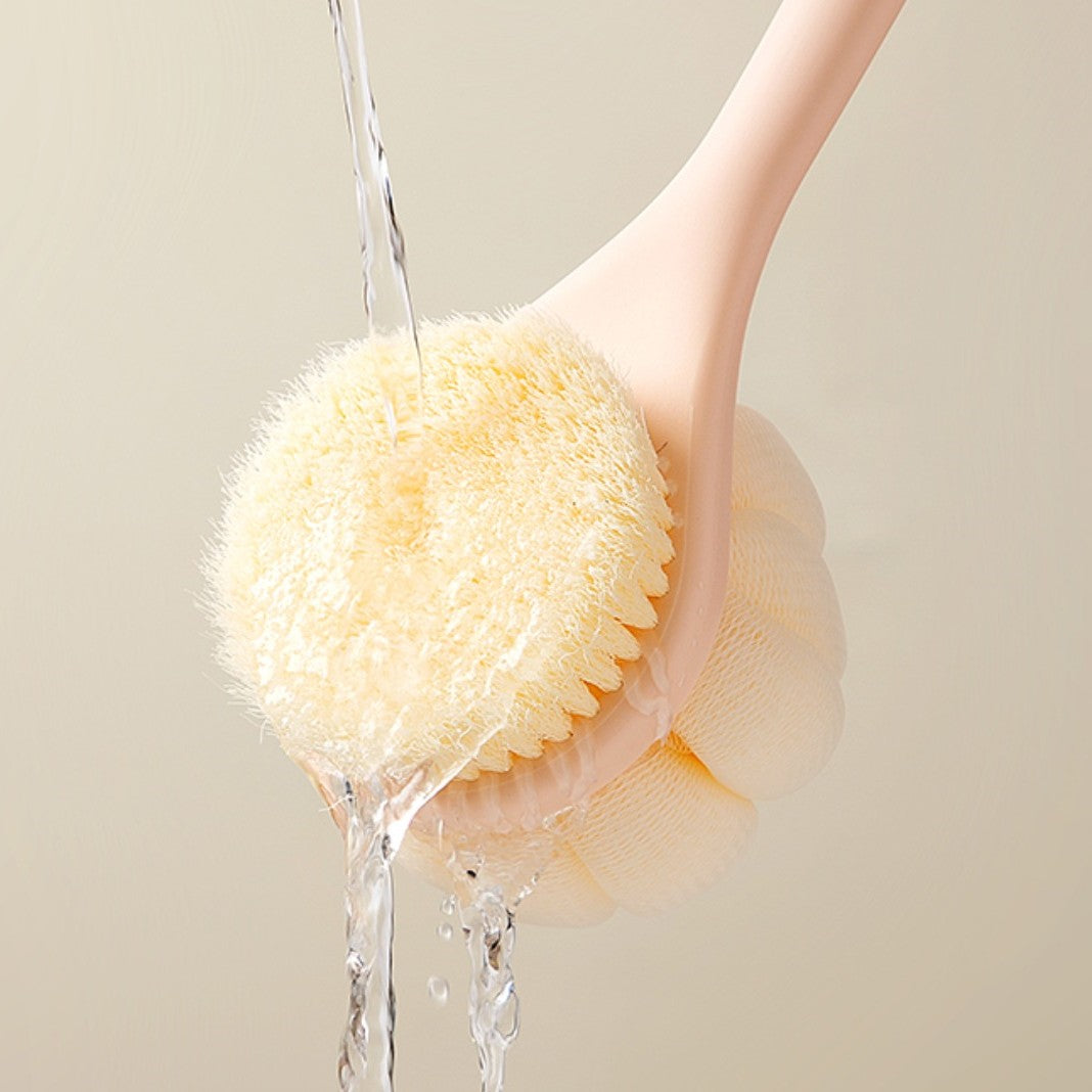 Double-Sided Soft Hair Long Handle Bath Brush YV475803