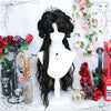 Full Headgear Lolita Black Long Natural Curly Long Hair YV475833