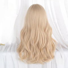 Long Hair Big Wave Long Curly Blonde Wig YV476033