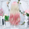 Natural Pink Long Curly Hair YV475847