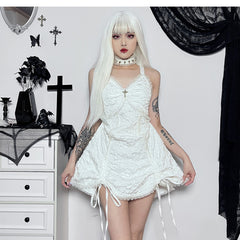 GOTHIC FUNGUS LACE SUSPENDER SKIRT YV47385