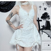 GOTHIC FUNGUS LACE SUSPENDER SKIRT YV47385