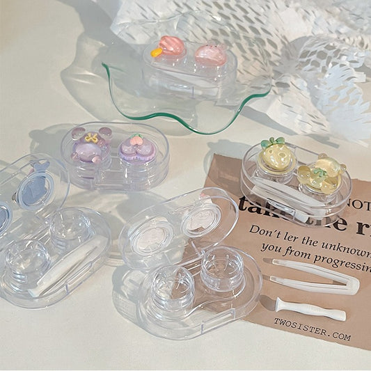 Twist Lid Portable Cute Contact Lens Case YV475825