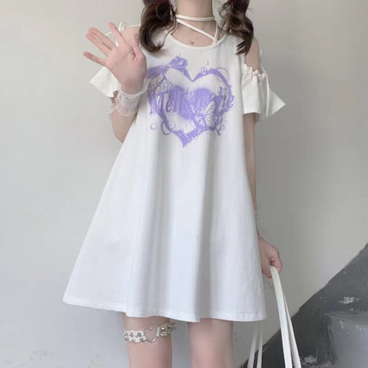 Cute printed T-shirt dress yv31502