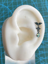 Green luminous bat wing earrings  yv50480