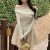 One shoulder long sleeve dress YV50113