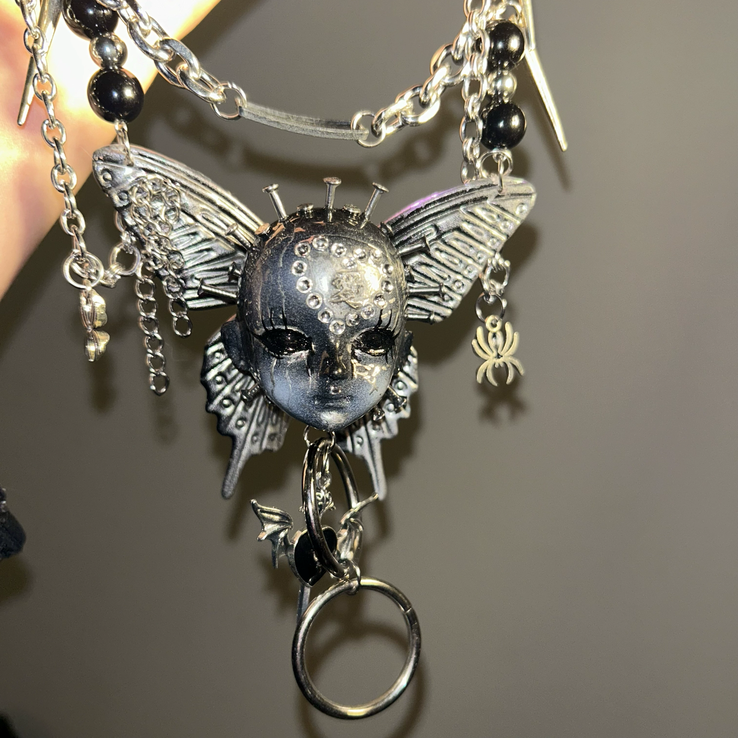 Handmade doll head necklace punk gothic yv51283 – Youvimi