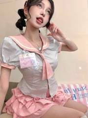 Bear Shirt + Pink Skirt Set YV50161