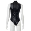 Bundle sleeveless leather bodysuit YV47325