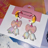 Bow Lily of the Valley Moon Earrings yv50506