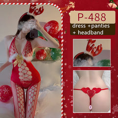 Christmas Uniform Net Dress   yv31826