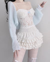 Cute lace suspender cake skirt suit yv31877
