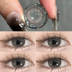 Milk tea color contact lenses (two pieces)  YV50232