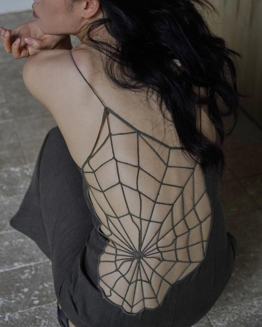 decadent cobweb see-through suspender dress YV47331