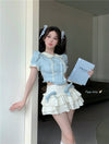 Cute and Sweet Blue Bowknot Set YV50054