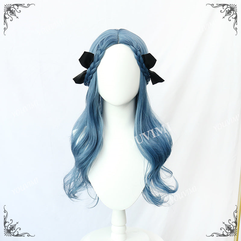 YOUVIMI Original Blue Long Curly Wig PL-2324A