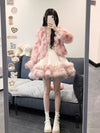 lolita plush coat dress suit yv31875