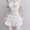 Cute lace suspender cake skirt suit yv31877
