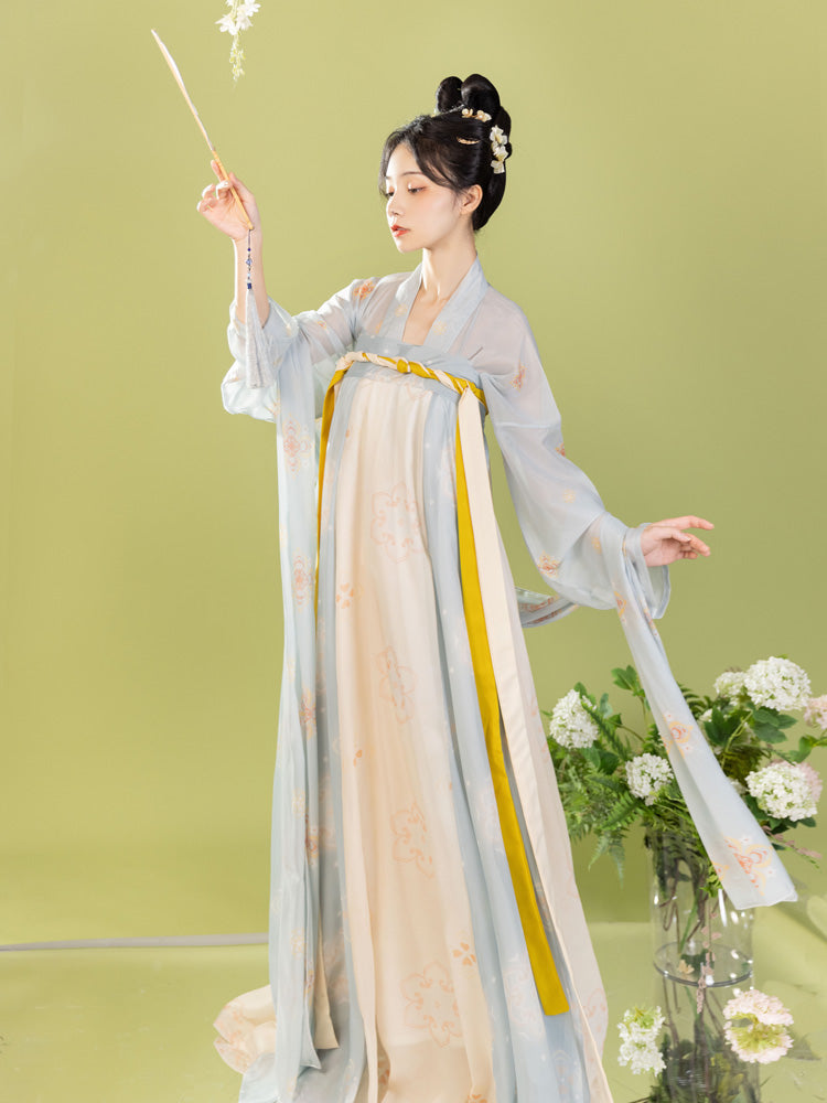 Tang-style chest-length printed Hanfu YV47335