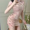 Pink cheongsam dress yv31556
