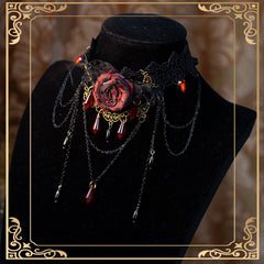 lolita Halloween lace necklace yv31785