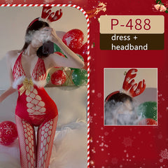 Christmas Uniform Net Dress   yv31826