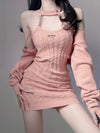 Pink tight suspender dress YV50175