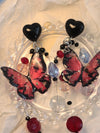 Dark Butterfly 925 Silver Stud Earrings yv50505