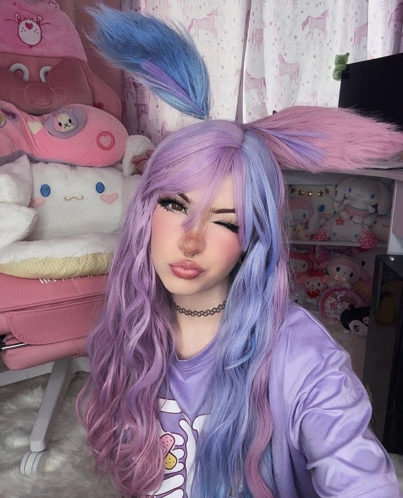 Review for Lolita candy color long roll wig yv42342