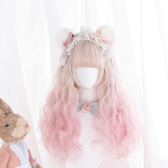 lolita grey pink wig  YV50135