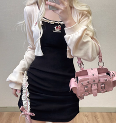 Embroidered cardigan + lace dress yv31685