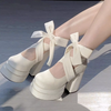 lolita cross strap high heels yv31873