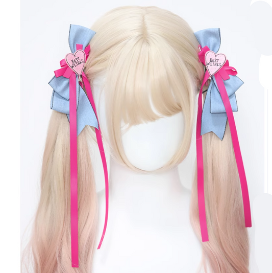 lolita love ribbon hair clip yv31990