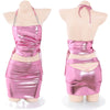 Pink see-through hip dress  YV50242